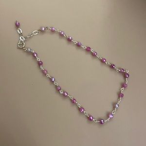 Purple bracelet/anklet